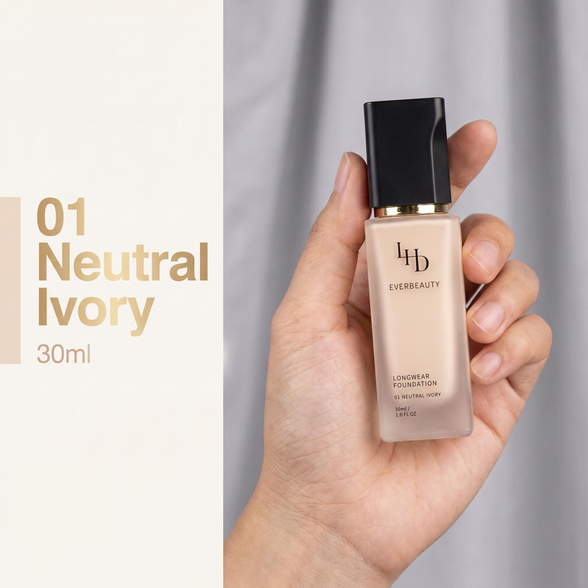 LDH EVERBEAUTY Longwear Matte Foundation, Transfer-Proof Hydrating Base 30ml