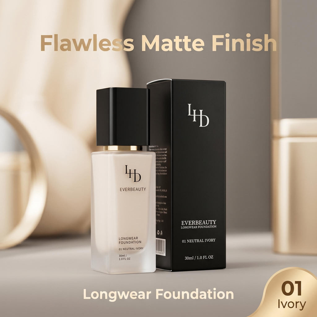 LDH EVERBEAUTY Longwear Matte Foundation, Transfer-Proof Hydrating Base 30ml