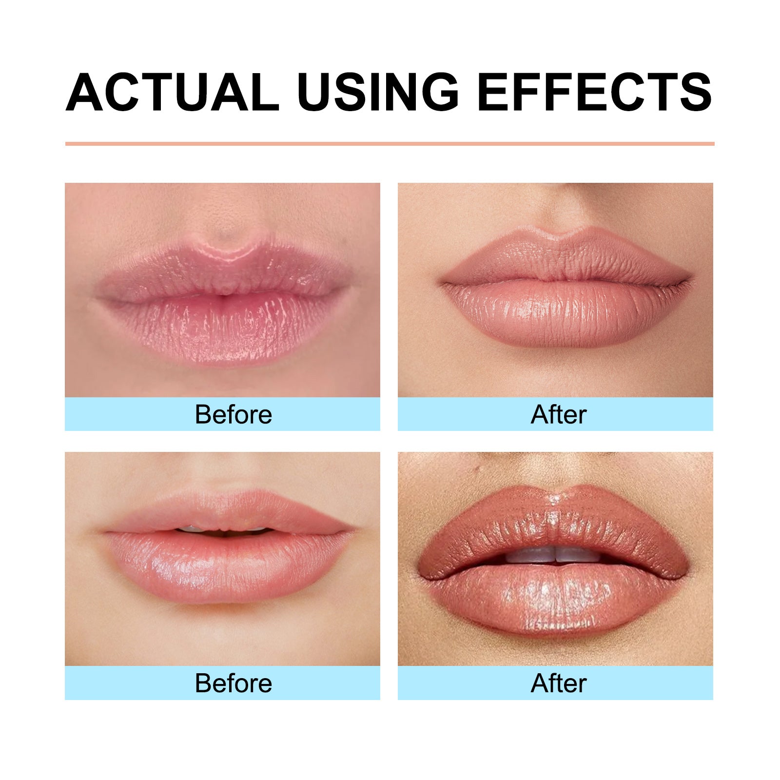 OUHOE Peel Off Lip Liner Tattoo Stain, Waterproof 24H Long Lasting Natural Nude Lip Tint Plump Nourish Lips Makeup