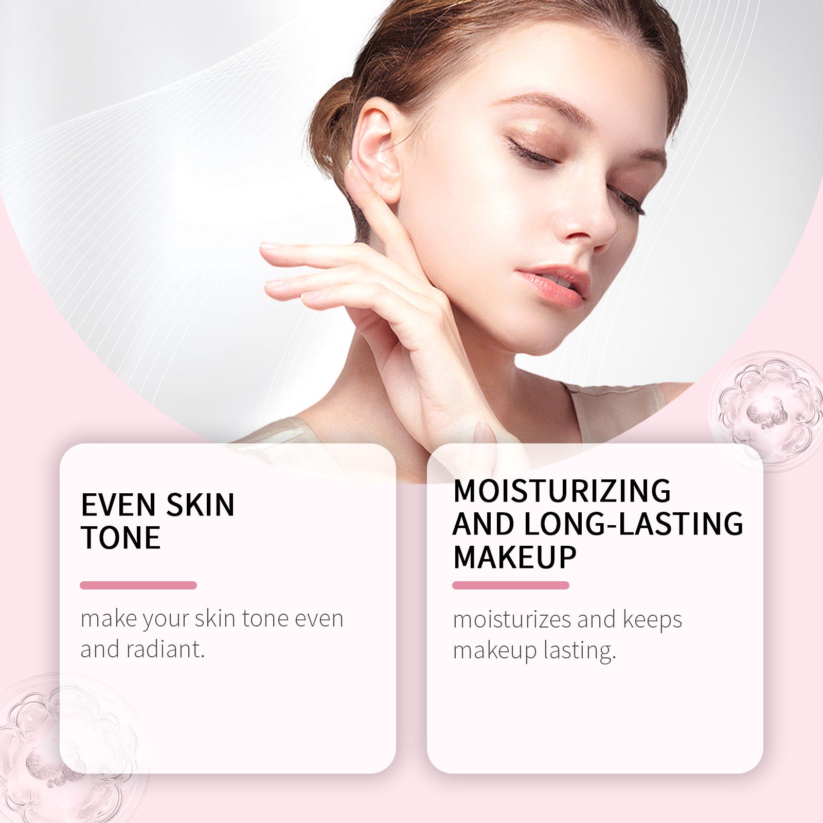 SPF43 Broad Spectrum CC Cream Color Correcting Moisturizing Foundation Primer, Long Lasting Even Skin Tone Sunscreen Makeup Base