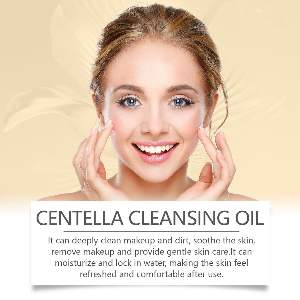 EELHOE Centella Asiatica Cleansing Oil, Gentle Makeup Remover Oil Rapid Emulsifying Deep Clean Soothing For Sensitive Skin