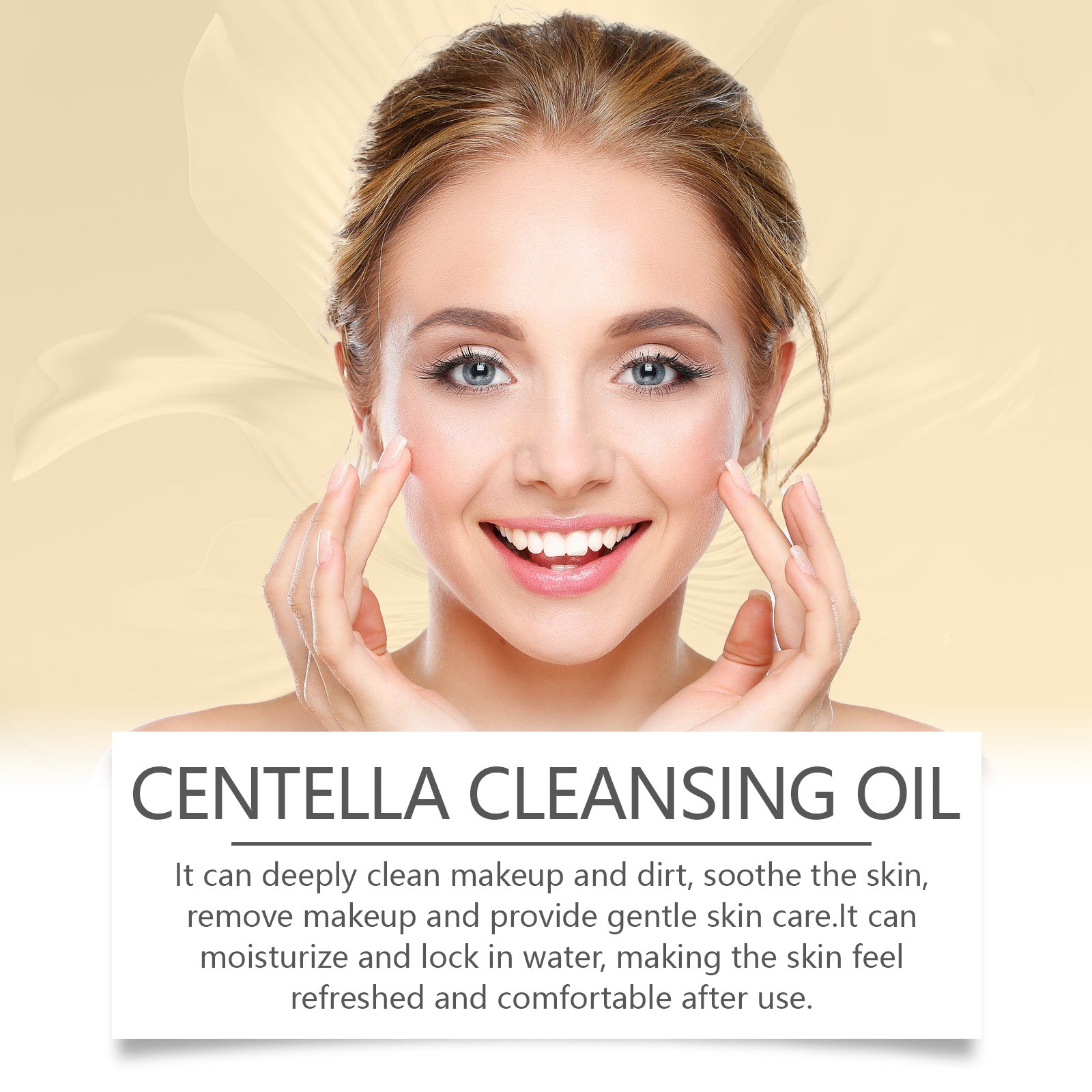 EELHOE Centella Asiatica Cleansing Oil, Gentle Makeup Remover Oil Rapid Emulsifying Deep Clean Soothing For Sensitive Skin