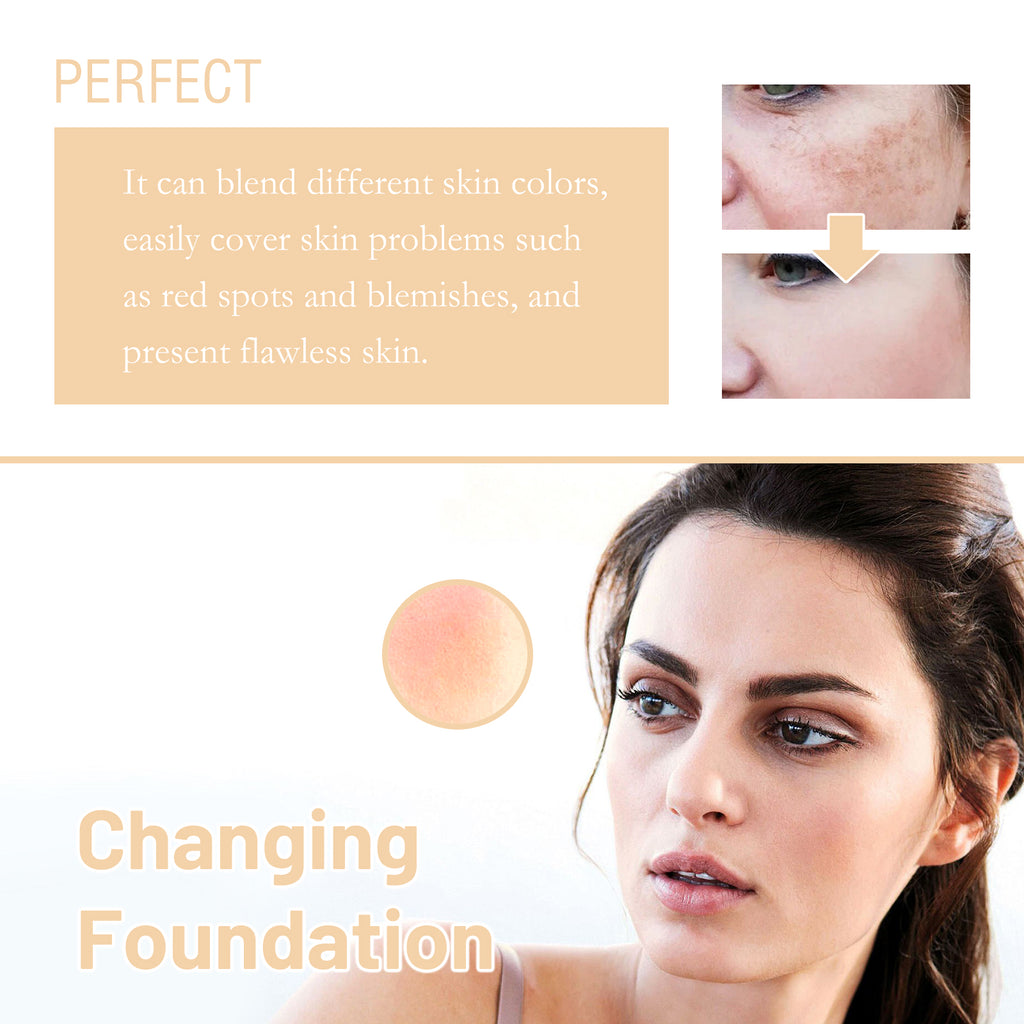 EelHope Color Changing Foundation SPF15, Hydrating Full Coverage Concealer For Dark Circles Acne Spots Freckles, Lightweight Long Lasting Moisturizing Face Makeup