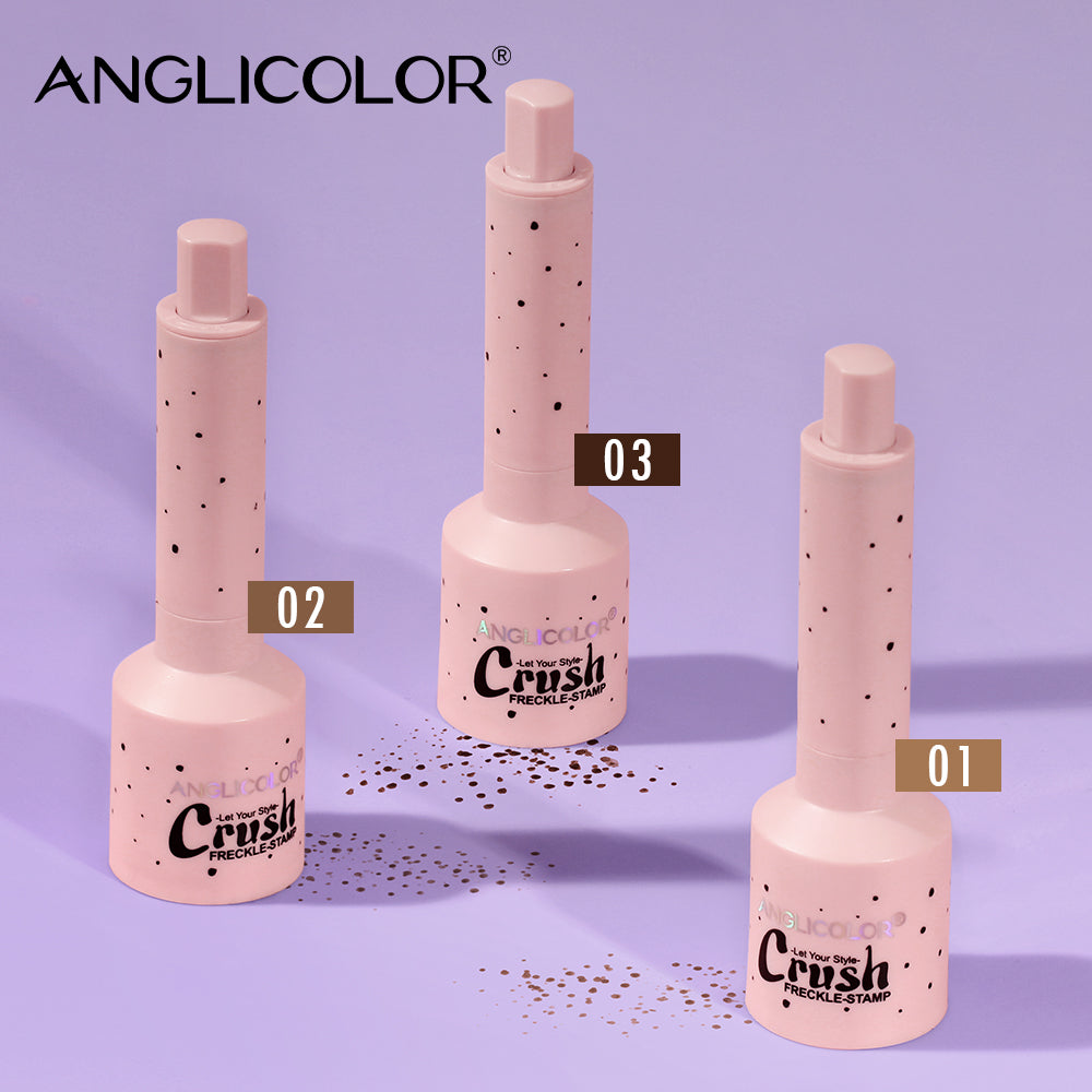 ANGLICOLOR Freckle Stamp Pen, 3 Shades Waterproof Natural Fake Freckles Makeup Tool, Quick Dry Long Lasting Realistic Freckle Tattoo Stamp for Face