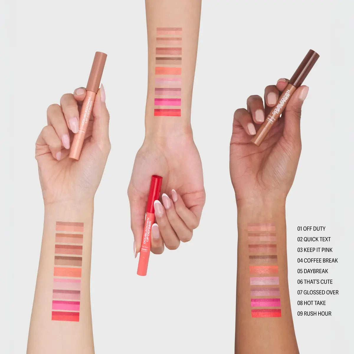 DoubleDown Lip Definer - 2-in-1 Lip Liner & Balm, Long-Lasting K-Beauty Lipstick with Satin Finish, Avocado Oil & Vitamin E
