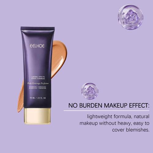 EELHOE Body Coverage Perfector Waterproof Body Concealer, Full Coverage Hide Tattoos Scars Varicose Veins, Long Lasting Even Skin Tone Body Foundation For Face & Body 74ml
