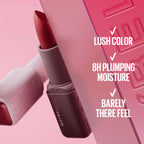 Serum Lipstick, Satin & Matte, 8H Moisture, Oil-Blend + Hyaluronic Acid.