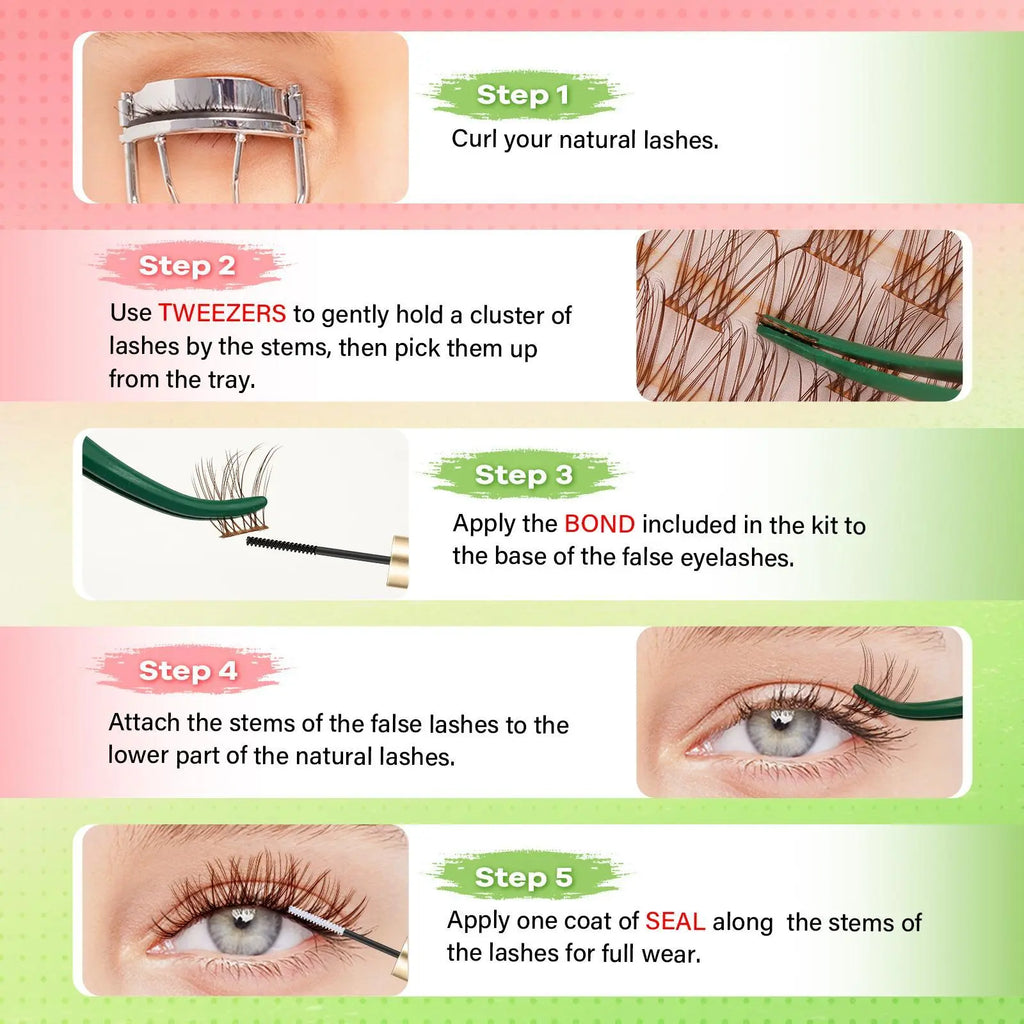 Venus Aurora Naiad DIY Lashes Clusters - Natural & Waterproof