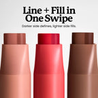 DoubleDown Lip Definer - 2-in-1 Lip Liner & Balm, Long-Lasting K-Beauty Lipstick with Satin Finish, Avocado Oil & Vitamin E