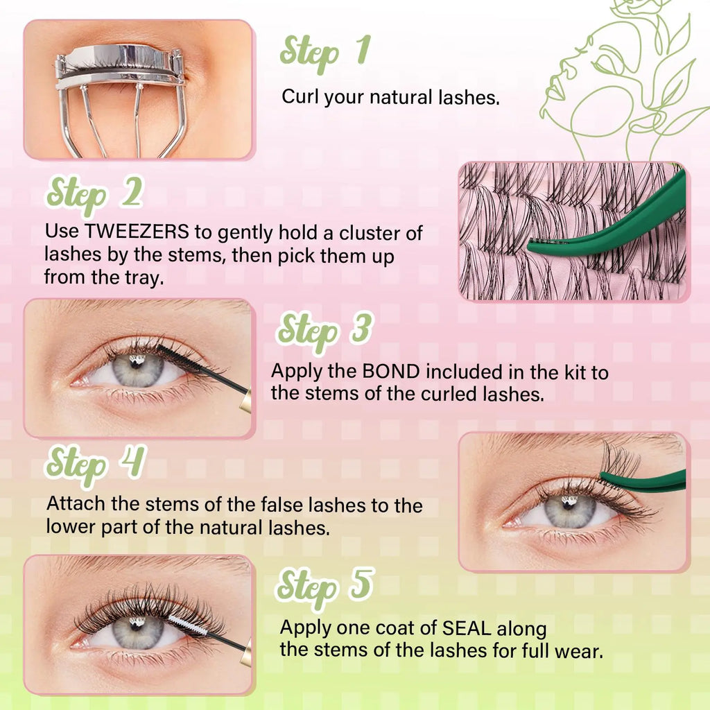 Venus Aurora Naiad DIY Lashes Clusters - Natural & Waterproof
