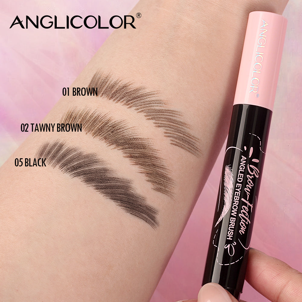 ANGLICOLOR Angled Square Brush Eyebrow Pen, 3 Shades Waterproof Microblading Liquid Eyebrow Brush Pen, Long Lasting Smudge Proof Hair-Like Natural Eyebrow Tattoo Pen