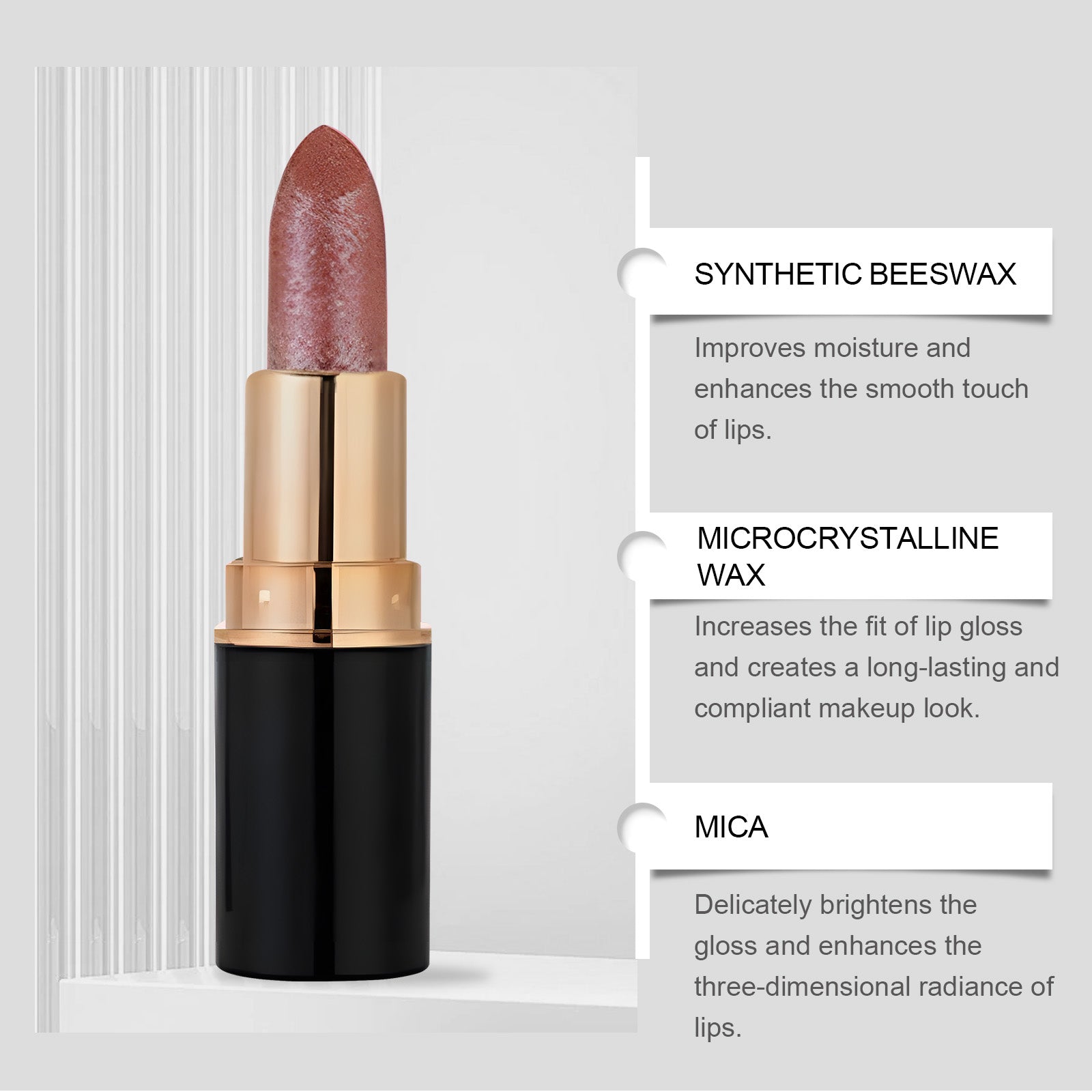 Hydrating Glitter Diamond Lipstick Stick, Non-Sticky Long Lasting Shiny Lip Gloss, 3D Plump Lip Makeup For All Occasions
