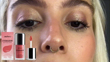 Ephoco Shimmer Liquid Eyeshadow #Peach Pink, Waterproof Smudge-Proof Quick Dry Hydrating Daily Eye Tint