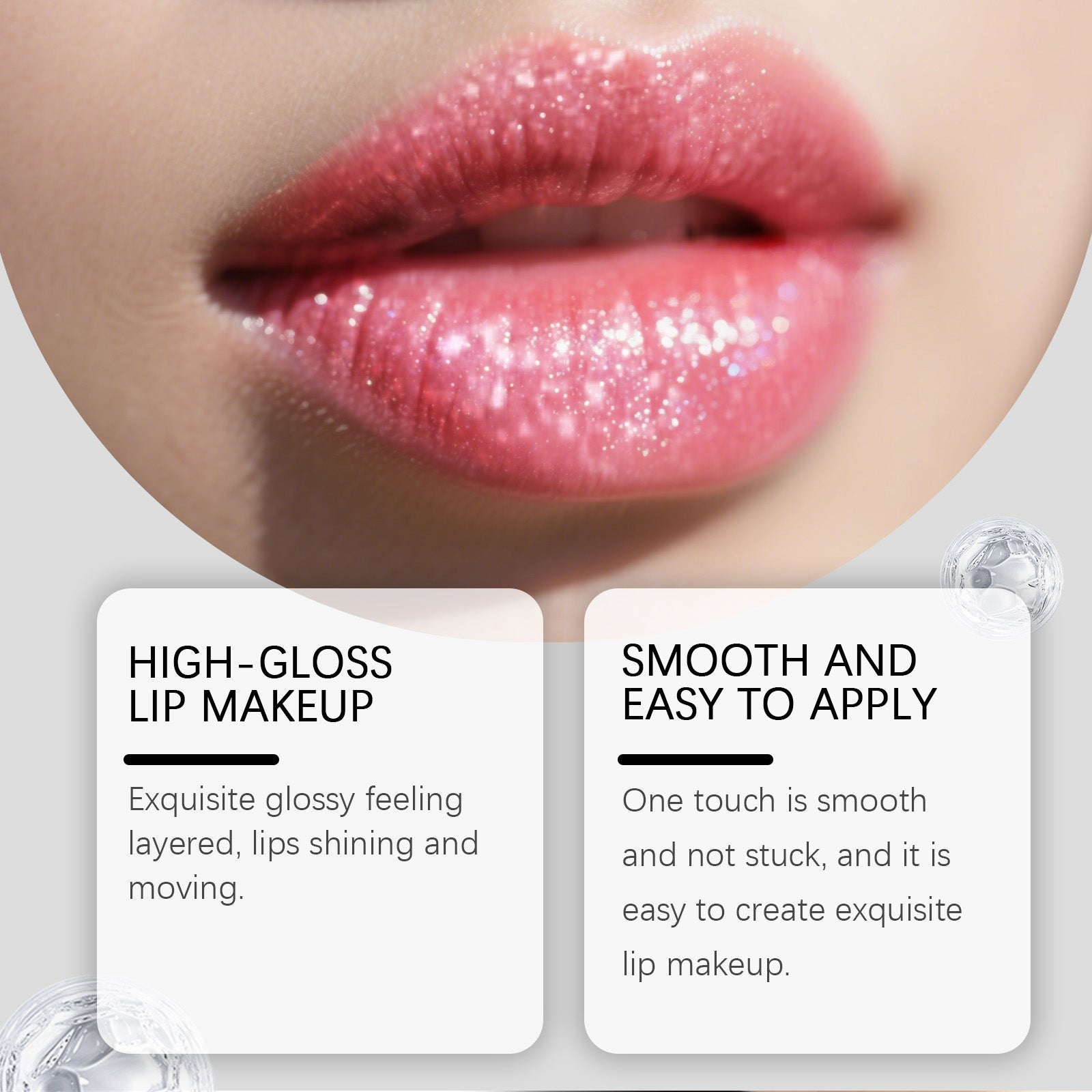 Hydrating Glitter Diamond Lipstick Stick, Non-Sticky Long Lasting Shiny Lip Gloss, 3D Plump Lip Makeup For All Occasions