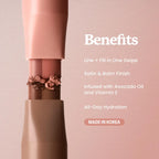 DoubleDown Lip Definer - 2-in-1 Lip Liner & Balm, Long-Lasting K-Beauty Lipstick with Satin Finish, Avocado Oil & Vitamin E