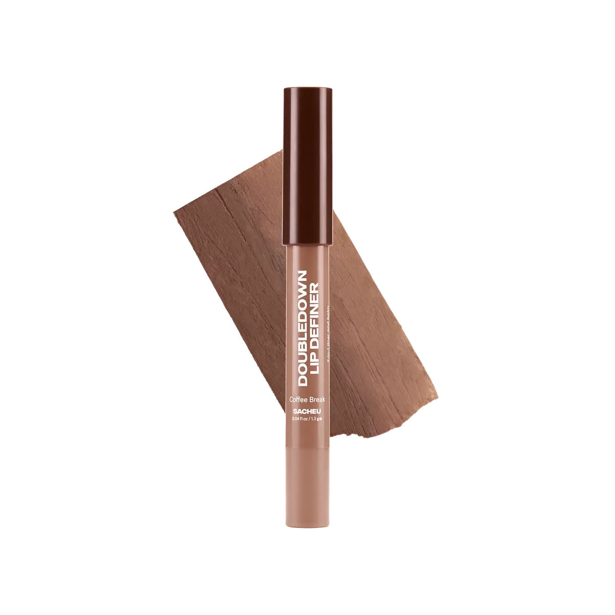 DoubleDown Lip Definer - 2-in-1 Lip Liner & Balm, Long-Lasting K-Beauty Lipstick with Satin Finish, Avocado Oil & Vitamin E