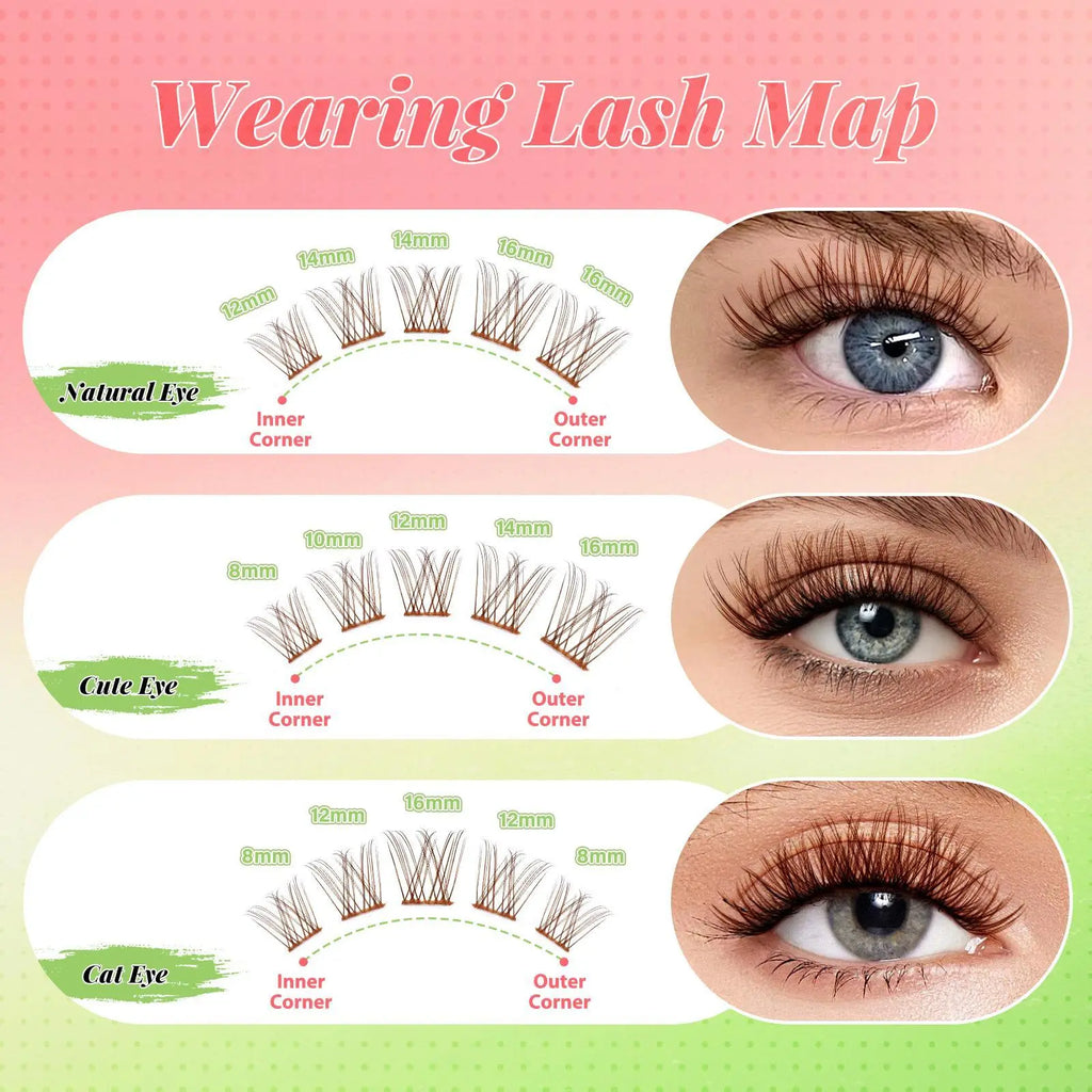 Venus Aurora Naiad DIY Lashes Clusters - Natural & Waterproof