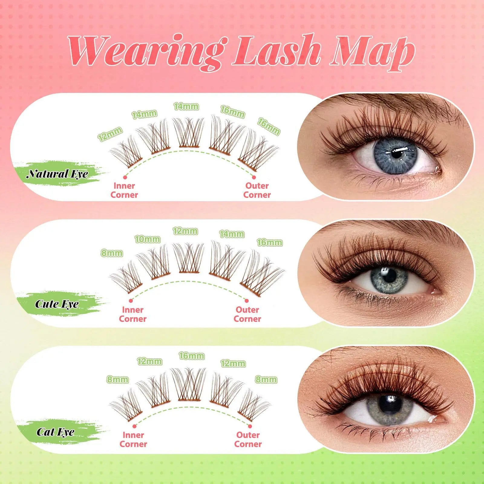 Venus Aurora Naiad DIY Lashes Clusters - Natural & Waterproof