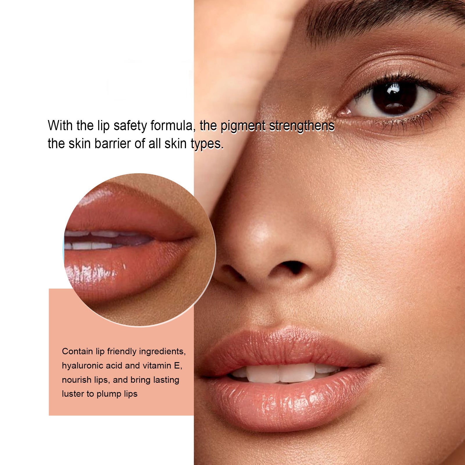 OUHOE Peel Off Lip Liner Tattoo Stain, Waterproof 24H Long Lasting Natural Nude Lip Tint Plump Nourish Lips Makeup