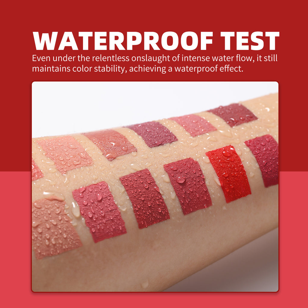 YOUNG VISION Matte Liquid Lipstick Set 6 Pieces, 12 Nude Red Shades Velvet Waterproof Smudge Proof Long Wear Lip Gloss Makeup Gift Box