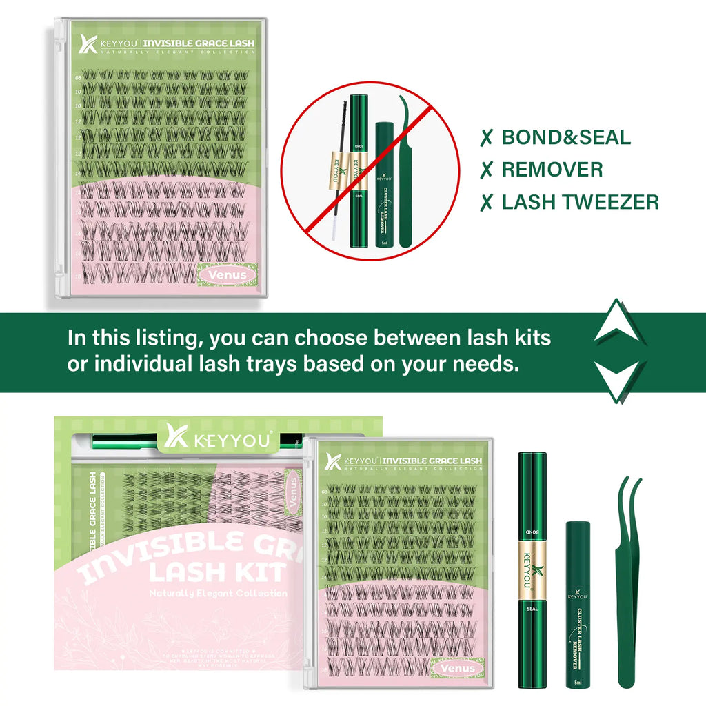 Venus Aurora Naiad DIY Lashes Clusters - Natural & Waterproof