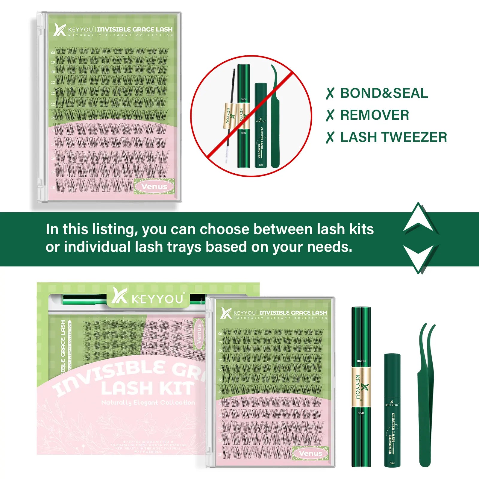 Venus Aurora Naiad DIY Lashes Clusters - Natural & Waterproof